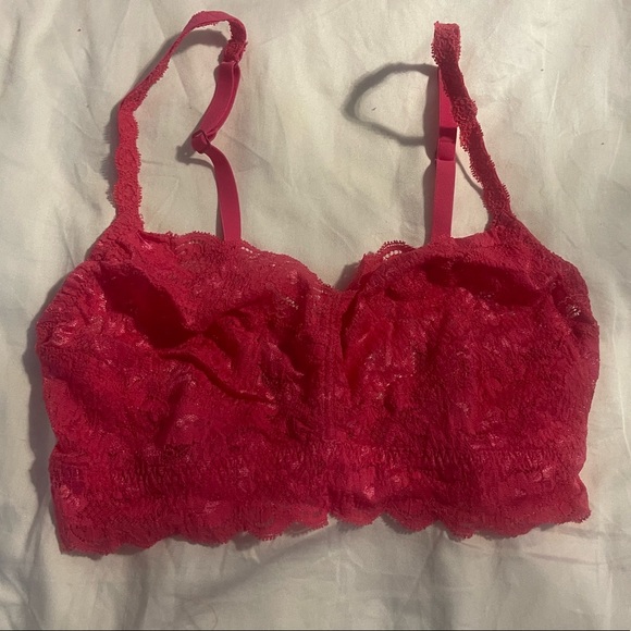 COPY - COPY - Cosabella Never Say Never Sweetie Lace Bralette: Raspberry - Picture 3 of 7